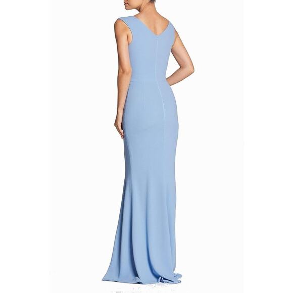 Dress the Population Sandra Mermaid Gown Sky Blue Slide Slit New Plus Size XXL - Picture 7 of 11